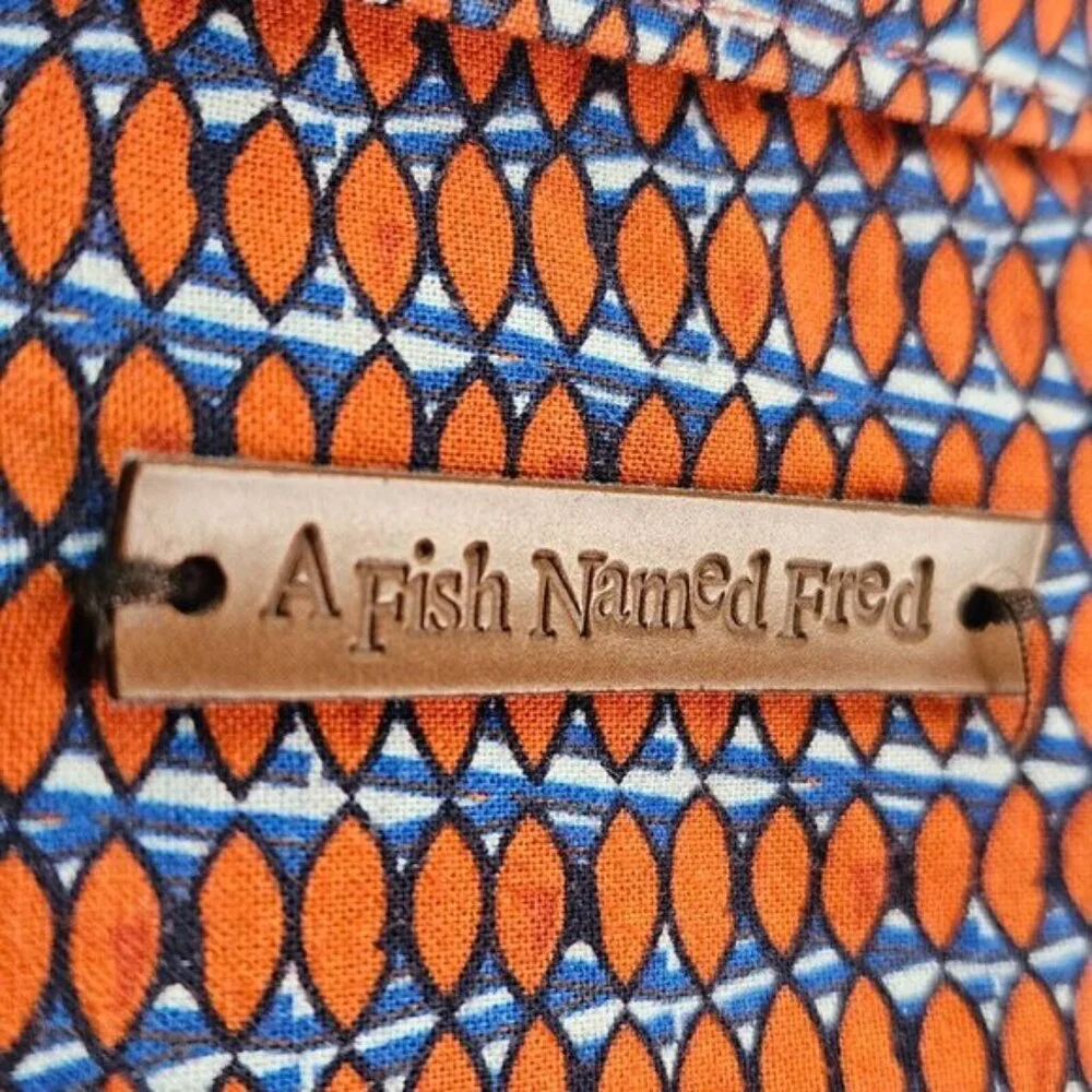 A Fish Named Fred Dress Shirt All Over Print Multicolor Long Sleeve Mens Size XL - Picture 10 of 11